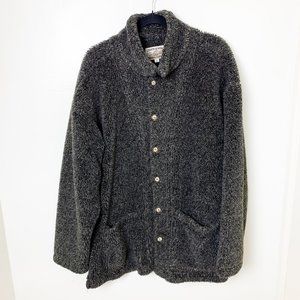Lemon and soda brown faux fur shirt jacket large